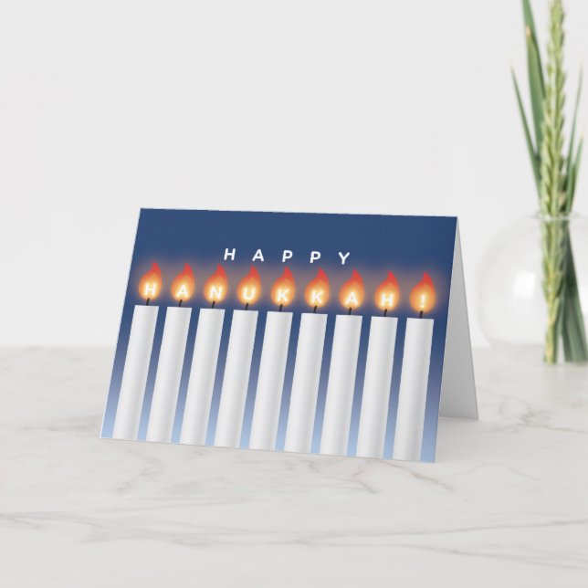Hanukkah kort med stearinljus (Framsida)