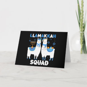Hanukkah Lama Jul Glad Llamakah Trupp Söt Kort