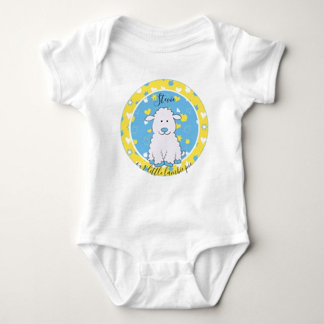Hanukkah "Lambie Paj" Baby Jersey Bodykostym T Shirt (Framsida)