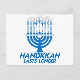 HANUKKAH LASTS LONGER -.png Helg Vykort