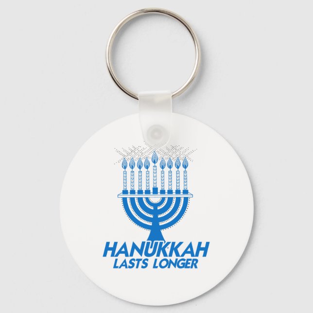 HANUKKAH LASTS LONGER -.png Nyckelring (Framsida)