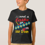 Hanukkah Latke Dip Shirt/Mörk Färg Shirt T Shirt<br><div class="desc">"..och en latke har dykt upp i Sour Cream" Shirt. Tack för att du stannade och shoppade förbi! Mycket uppskattade. Lycklig Chanukah/Hanukkah!!! Stil: Kids' Hanes TAGLESS® T-Shirt Vänta tills du fått den här tagslösa garantien på din njure. Det tar stil till en helt ny nivå varje dag - särskilt när...</div>