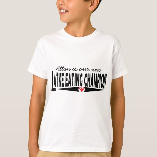 Hanukkah ’Latke Eating Champion’ Barn T-Shirt (Framsida)