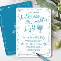 Hanukkah Latke Latter Ljus Rolig Whimsical Fest