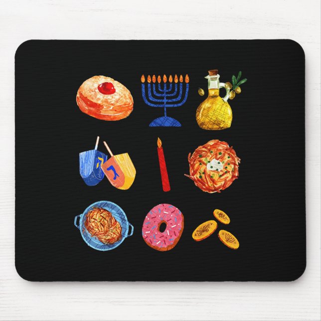 Hanukkah Latke Menorah Dreidel Donut Chanukah Jewi Musmatta (Framsidan)