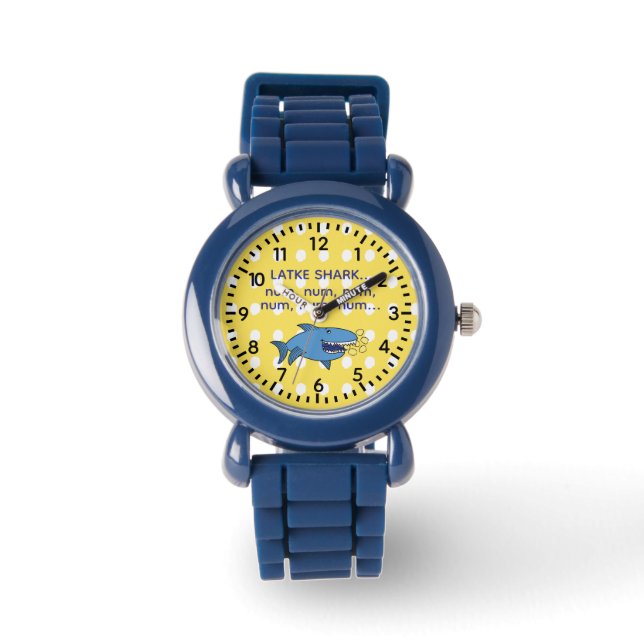 Hanukkah Latke Shark Watch Personalize Armbandsur (Framsida)