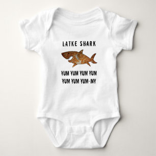 Hanukkah Latke Shark YUM YUM YUM Baby Jersey Bodyk T Shirt
