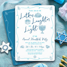 Hanukkah Latke Skratt Ljus Handritad Rolig Fest