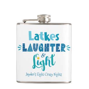 Hanukkah Latkes Laughlight Funny Anpassat namn Fickplunta