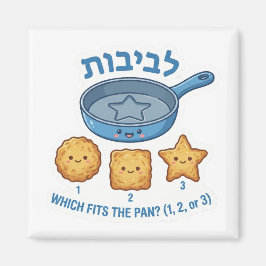 Hanukkah Latkes "Levivot" Formmatchande Spel Magnet
