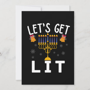 Hanukkah Let's Get Lit T-Shirt Inbjudningar