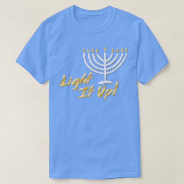 Hanukkah  Light It Up  T Shirt (Design framsida)