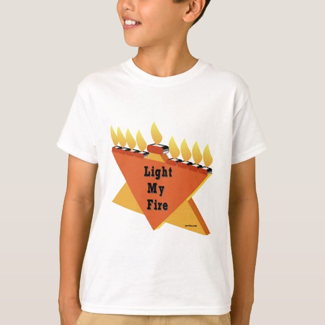 HANUKKAH LIGHT MY BRRE MENORAH GIFT TEE (Framsida)