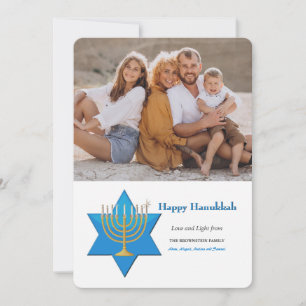 Hanukkah Light och Kärlek Photo Helgdag Card Julkort