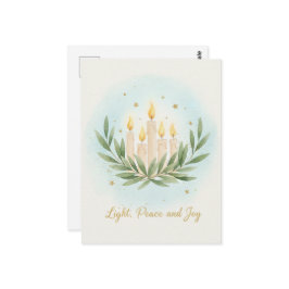 Hanukkah Lights Postcard Vykort