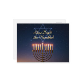 Hanukkah Lights Postcard Vykort