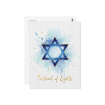 Hanukkah Lights Postcard