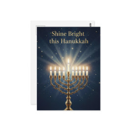 Hanukkah Lights Postcard Vykort