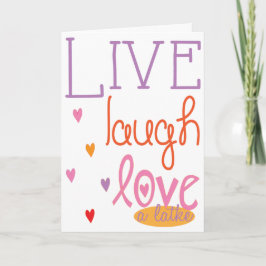 Hanukkah "Live Laugh Kärlek a latke" kort med kuve