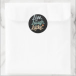 Hanukkah Live Laugh Latke Funny Helgdag Family Runt Klistermärke<br><div class="desc">Hanukkah Live Laugh Latke Funny Helgdag Family</div>