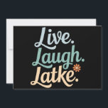 Hanukkah Live Laugh Latke Rolig Holiday Familj Julkort<br><div class="desc">Hanukkah Live Laugh Latke Rolig Holiday Familj</div>