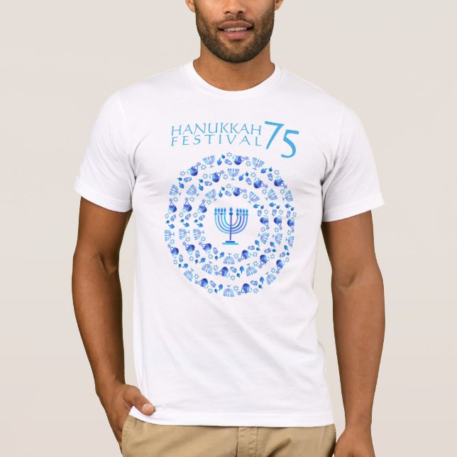 Hanukkah Ljus-festivalen i 75:e T Shirt (Framsida)