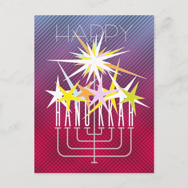 HANUKKAH LJUS HELG VYKORT (Framsida)