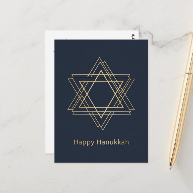 Hanukkah-ljus postkort vykort (Fram/Back In Situ)