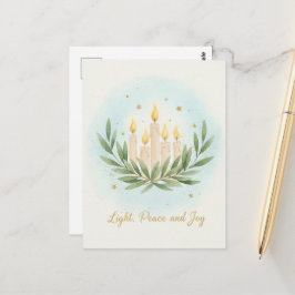 Hanukkah-ljus postkort vykort