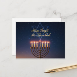 Hanukkah-ljus postkort vykort