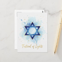 Hanukkah-ljus postkort