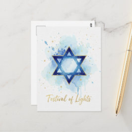 Hanukkah-ljus postkort vykort