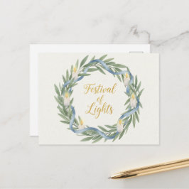 Hanukkah-ljus postkort vykort