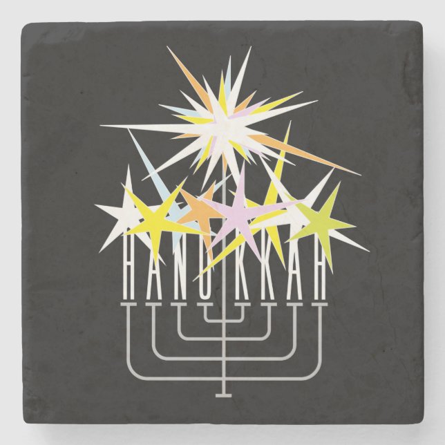 Hanukkah-ljus Stenunderlägg (Framsidan)