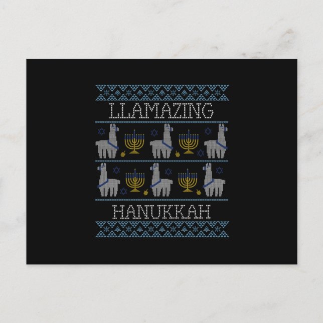 Hanukkah - Llamazing Hanukkah Vykort (Framsida)