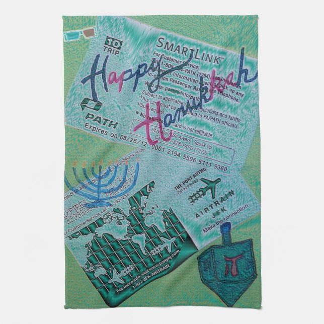 Hanukkah lycka kökshandduk (Vertikal)