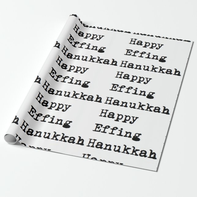 Hanukkah lycklig effing chanukahhanukkah presentpapper (Utrullad)