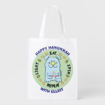 Hanukkah Lycklig Hund, Light, Eat, Spin