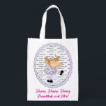 Hanukkah Lycklig Lycklig Återanvändbar Påse<br><div class="desc">Hanukkah Lycklig Lycklig, vit tvåsidig väska. All inslag kan redigeras. All redigerbar text kan tas bort och ersättas med ett eget meddelande. Använda ditt favoritteckensnitt färg, storlek och stil. Lycklig Hanukkah/Chanukah! Stil: Återanvändbar väska grönt och rädda planeten med vår återanvändbara matkasse! Den här väskan är gjord med en lätt polyesterväv...</div>