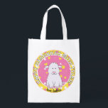 Hanukkah Lycklig med Rosa Lambie Återanvändbar Påse<br><div class="desc">Hanukkah Lycklig med Rosa Lambie, vit tvåsidig väska. All inslag kan redigeras. All redigerbar text kan tas bort och ersättas med ett eget meddelande. Använda ditt favoritteckensnitt färg, storlek och stil. Lycklig Hanukkah/Chanukah! Stil: Återanvändbar väska grönt och rädda planeten med vår återanvändbara matkasse! Den här väskan är gjord med en...</div>