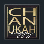 Hanukkah Magnet Square Chanukah Guld<br><div class="desc">Hanukkah Magnet Square personaliserar Chanukah Lycklig Guld genom att stryka texten "lycklig" och ersätta med ert eget budskap. Välj ditt favoritteckensnitt stil, storlek och färg. Bakgrunden till färg kan ändras genom att man väljer ett annat färg än färgrutorna färg. Tack för att du stannade och shoppade förbi. Mycket uppskattat! Lycklig...</div>