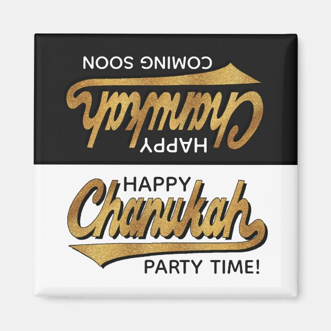 Hanukkah Magnet Square Party Time (Framsidan)