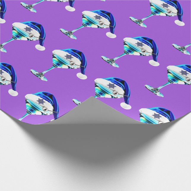 Hanukkah Martini Presentpapper (Hörn)