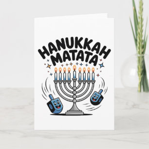 Hanukkah Matata Roligt Judiskt Hanukkah Kort