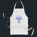 Hanukkah menora (anpassadet) förkläde<br><div class="desc">Du kan personifiera denna härliga Chanukah gåva med ett namn eller din egna text!</div>