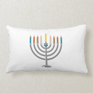 Hanukkah menora lumbarkudde