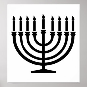 Hanukkah menora poster