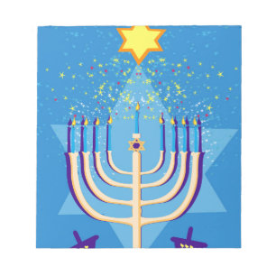 hanukkah menorah anteckningsblock