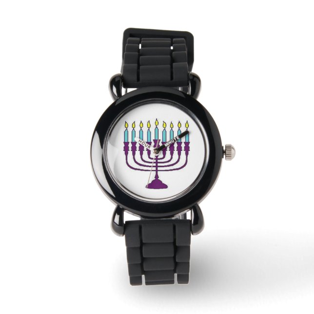 Hanukkah Menorah Armbandsur (Framsida)