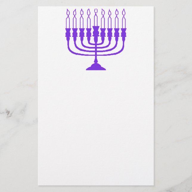 Hanukkah Menorah Brevpapper (Framsida)